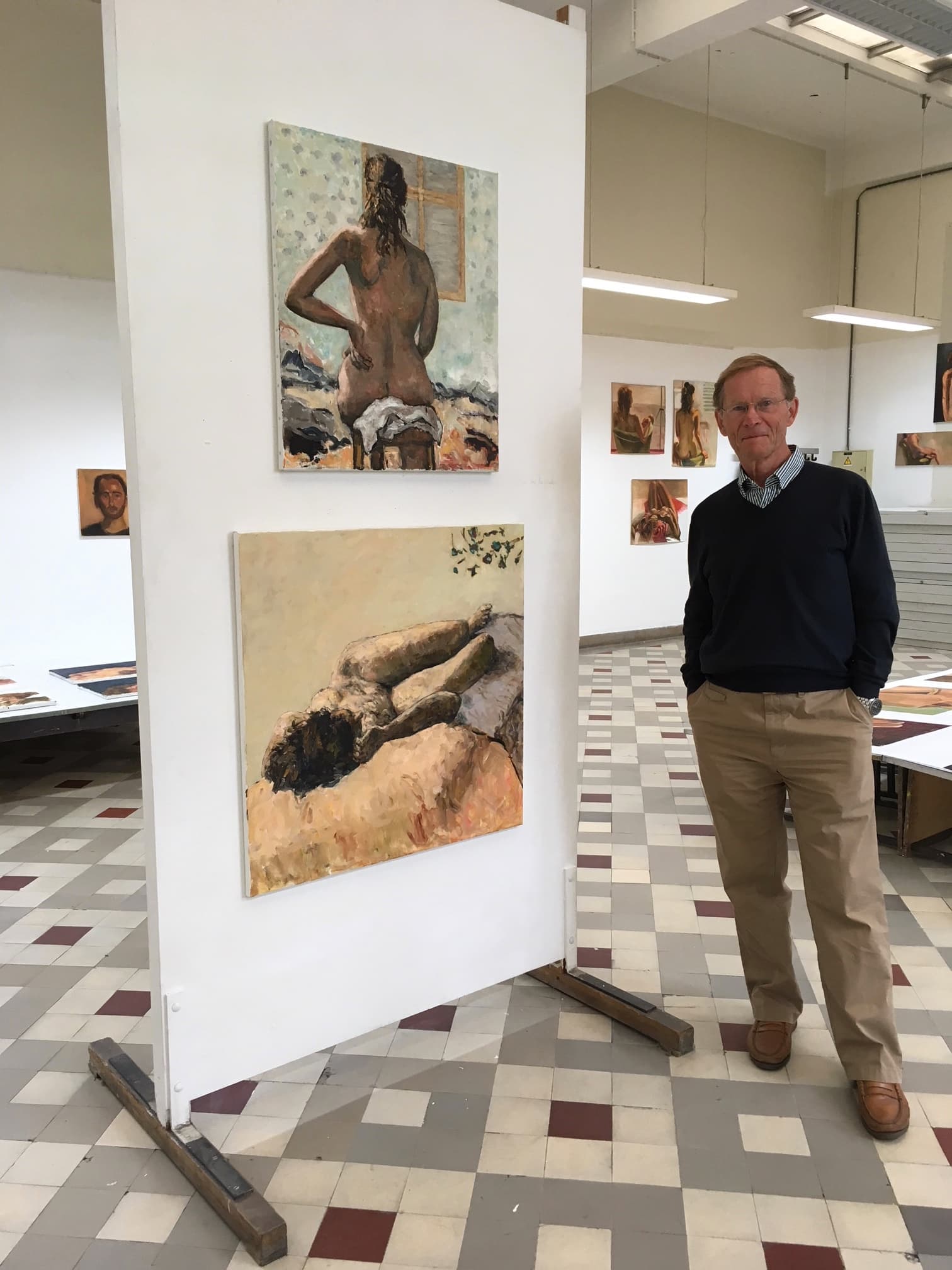 Hans van den Eijnde at SLAC exhibition, 2018
