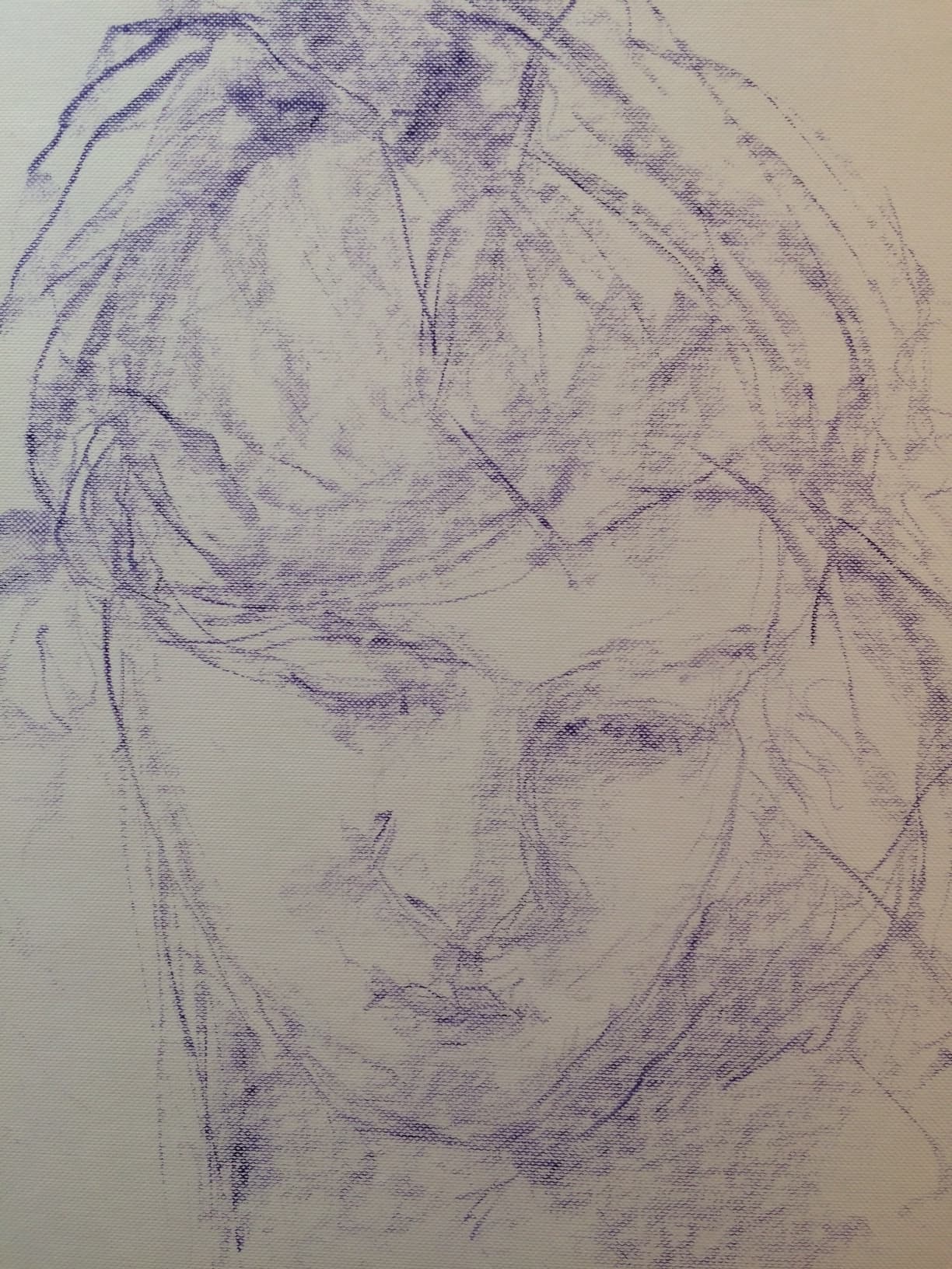 Portrait Drawing by Hans van den Eijnde