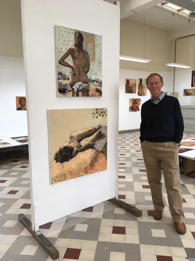 Hans van den Eijnde at SLAC exhibition, 2018