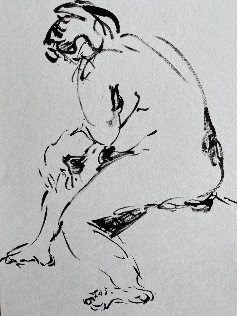 Figure Drawing by Hans van den Eijnde