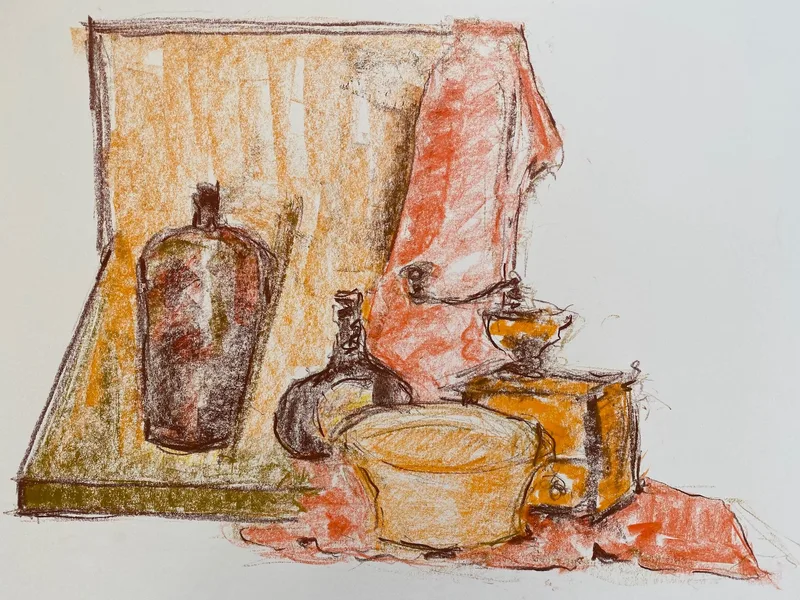 Still Life Drawing by Hans van den Eijnde