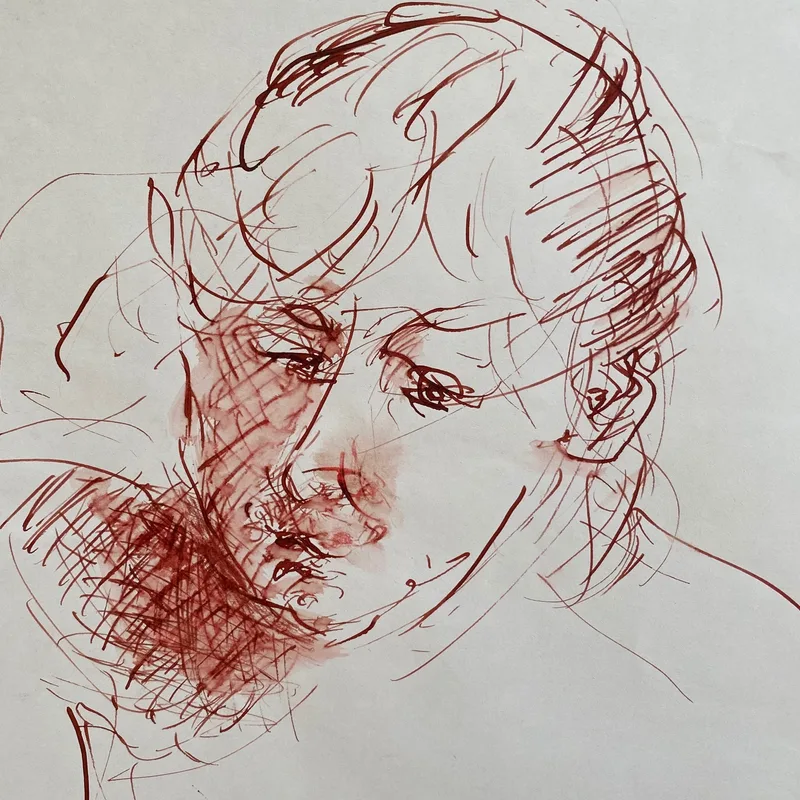 Portrait Drawing by Hans van den Eijnde