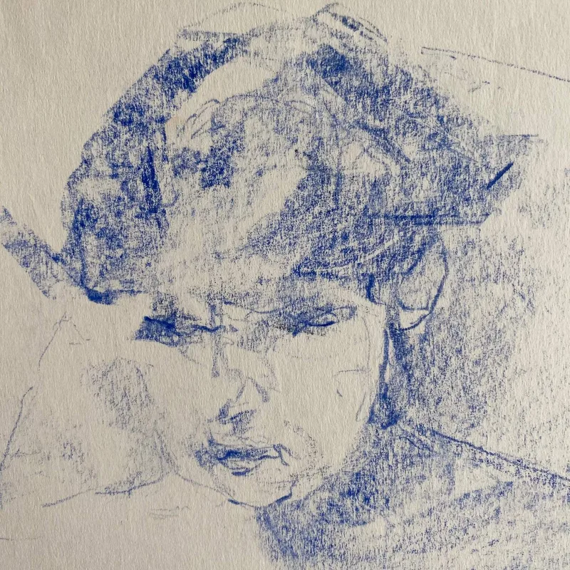 Portrait Drawing by Hans van den Eijnde
