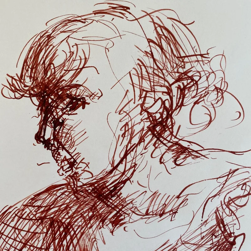 Portrait Drawing by Hans van den Eijnde