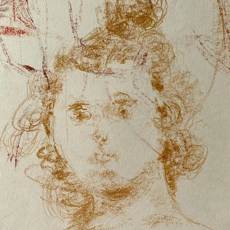 Portrait Drawing by Hans van den Eijnde