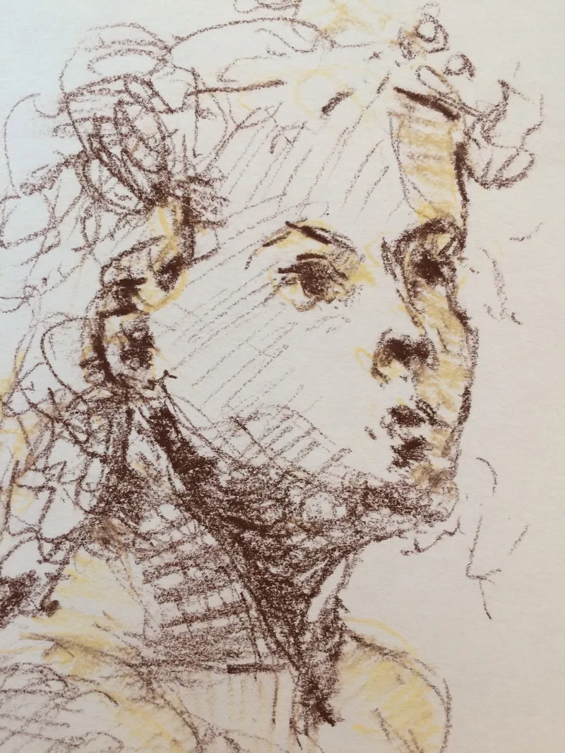 Portrait Drawing by Hans van den Eijnde