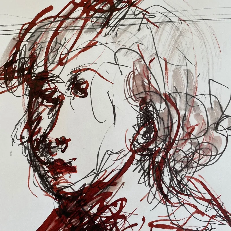 Portrait Drawing by Hans van den Eijnde