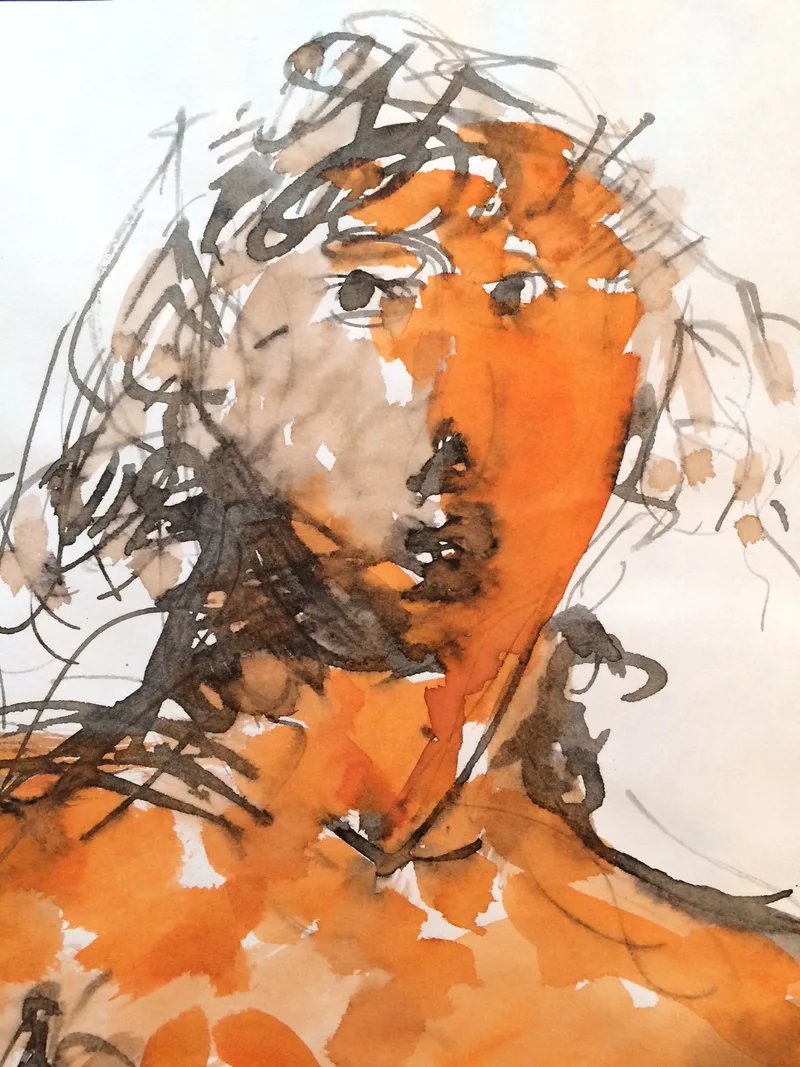 Portrait Drawing by Hans van den Eijnde