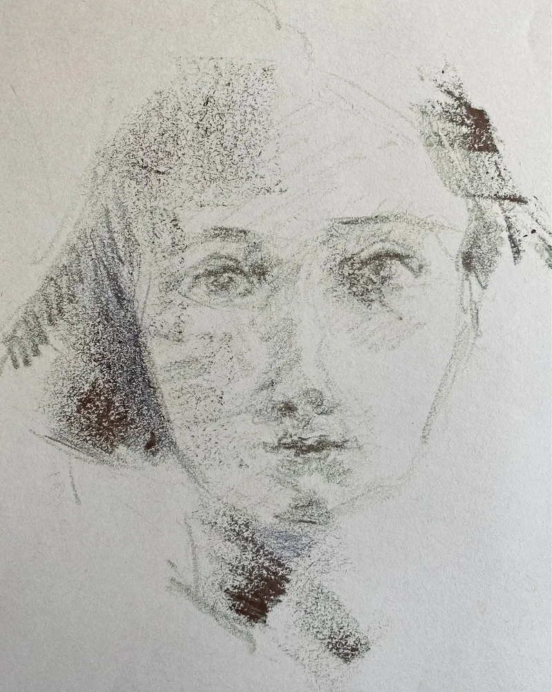 Portrait Drawing by Hans van den Eijnde