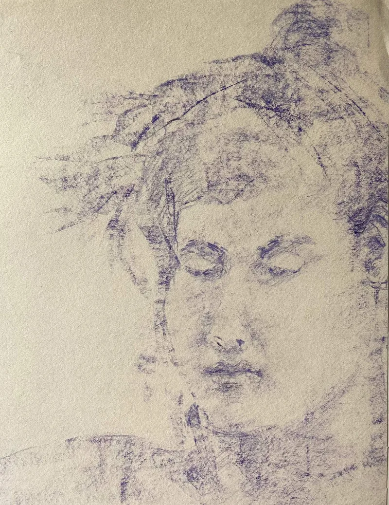 Portrait Drawing by Hans van den Eijnde